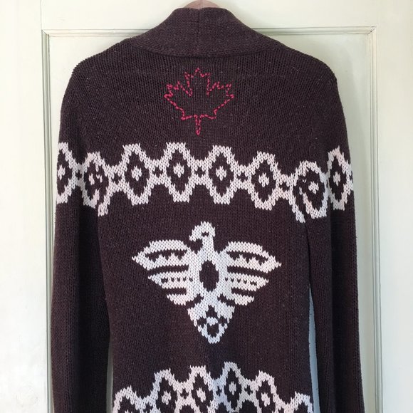 🇨🇦 Vintage Roots knitted long sweater jacket, sz s - Roots Canada - Picture 4 of 6